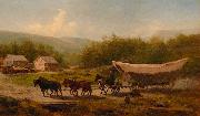 unknow artist Conestoga Wagon oil painting on canvas
